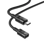 HOCO adapter tipa C (muški) na tip C (ženski) U107 1,2 m crni