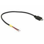 Delock USB kabel USB 2.0 USB-Micro-B utikač, otvoreni krajevi kabela 0.2 m crna 85541