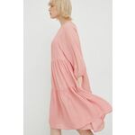 Haljina Drykorn boja: ružičasta, mini, širi se prema dolje - roza. Lagana haljina iz kolekcije Drykorn. Širi se prema dolje. Model izrađen od glatke tkanine.