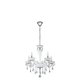 EGLO 39113 | Carpento Eglo luster svjetiljka 5x E14 krom, bijelo, kristal