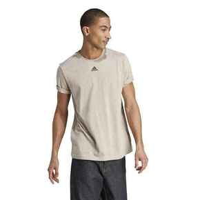 Majica kratkih rukava za fitnes niskog intenziteta muška bež