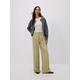 Reserved - Wide leg traperice od liocela - zelena zelena 100% LIOCELNO VLAKNO 563GE-81J