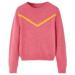 vidaXL Dječji pulover pleteni u starinskoj ružičastoj boji 92