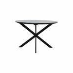 Crni okrugao blagovaonski stol s pločom stola u mramornom dekoru ø 120 cm Tomochi – Light &amp; Living
