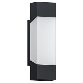 EGLO 97222 | Gorzano Eglo zidna svjetiljka oblik cigle 1x LED 500lm 3000K IP44 antracit