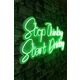 Ukrasna plastična LED rasvjeta, Stop Thinking Start Drinking - Green
