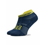 Visoke unisex čarape Compressport Pro Racing V4.0 Run Low XU00047B Blues/Green Sheen
