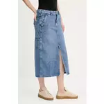 Traper suknja Dickies boja: tamno plava, midi, ravna, DK0A866SK211