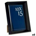 Photo frame Black Plastic Glass (12,2 x 3,5 x 17,3 cm) (6 Units)