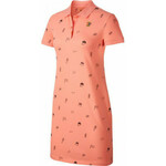 Ženska teniska haljina Nike Polo Dress Print - sunblush/brilliant orange