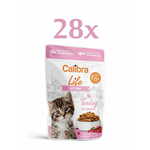 Calibra Life hrana za mačke, Kitten, komadići puretine u umaku, 28 x 85 g