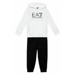 Trenirka za mlade EA7 Boys Jersey Tracksuit - white/black