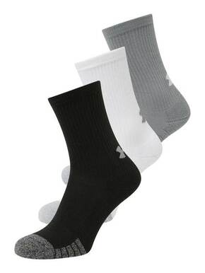UNDER ARMOUR Sportske čarape siva / crna / bijela