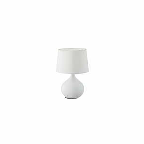 Bijela stolna svjetiljka od keramike i tkanine Trio Martin