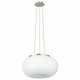 EGLO 86815 | Optica Eglo visilice svjetiljka okrugli 2x E27 poniklano mat, opal mat