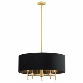 ARGON 2133 | Abbano Argon luster svjetiljka okrugli s mogućnošću skraćivanja kabla 5x E14 brušeno zlato