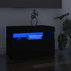 vidaXL TV ormarić s LED svjetlima crni 60 x 35 x 40 cm