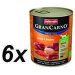 Animonda mokra hrana za odrasle pse Grancarno - govedina, piletina, 6 x 800 g