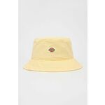 Pamučni šešir Dickies boja: žuta, pamučni - zlatna. Šešir iz kolekcije Dickies. Model s uskim obodom, izrađen od glatkog materijala.