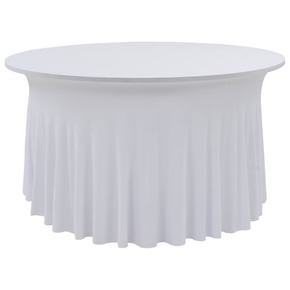 VidaXL Rastezljive navlake za stol 2 kom duge 180 x 74 cm bijele