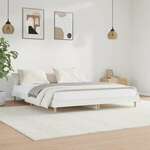 vidaXL Okvir za krevet visoki sjaj bijeli 220x200 cm konstruirano drvo