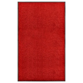 VidaXL Otirač perivi crveni 90 x 150 cm