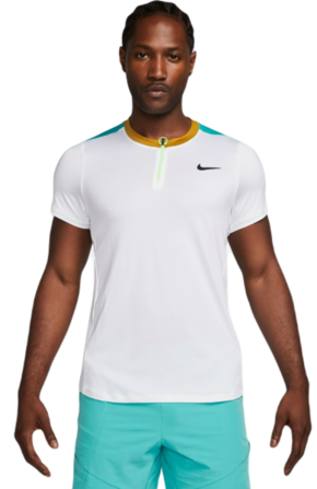 Muški teniski polo Nike Court Dri-Fit Advantage Polo - white/washed teal/bronzine/black