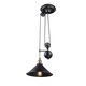 GLOBO 15053 | Lenius Globo visilice svjetiljka balansna - ravnotežna, sa visinskim podešavanjem 1x E27 metal crna, antik bakar