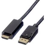Roline DisplayPort / HDMI adapterski kabel DisplayPort utikač, HDMI A utikač 2.00 m crna 11.04.5786 sa zaštitom DisplayPort kabel