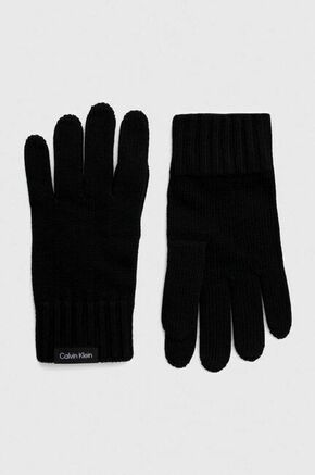 Calvin Klein Klasične rukavice crna / bijela