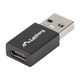 USB adapter USB3.1 A m &lt;--&gt; USB-C f, crna, 0.02m Lanberg (AD-UC-UA-01)