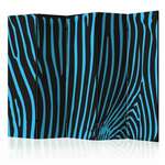 Paravan u 5 dijelova - Zebra pattern (turquoise) II [Room Dividers] 225x172