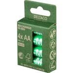DELTACO Ultimate Ni-Mh rechargeable, LR6/AA size, 2500mAh, 4-pack
