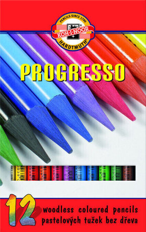 KOH-I-NOOR Progresso Woodless Coloured Pencils (12 Pieces)