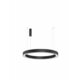 NOVA LUCE 9345645 | Morbido Nova Luce visilice svjetiljka okrugli daljinski upravljač jačina svjetlosti se može podešavati, sa podešavanjem temperature boje, s mogućnošću skraćivanja kabla 1x LED 4373lm 2700 4000K crno mat, opal
