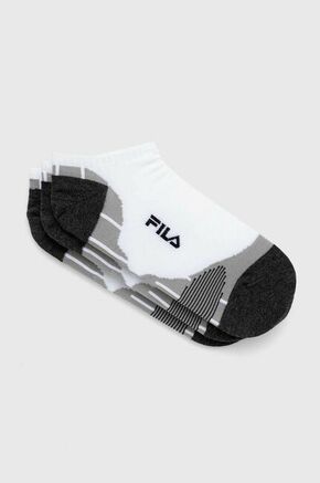 Čarape Fila 3-pack boja: bijela - bijela. Niske čarape iz kolekcije Fila. Model izrađen od elastičnog