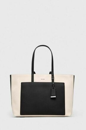 Calvin Klein Shopper torba toplo smeđa / crna