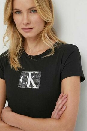 Calvin Klein Jeans Majica crna / srebro / bijela