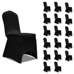 vidaXL Navlake za stolice rastezljive crne 18 kom