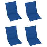 vidaXL Jastuci za vrtne stolice 4 kom kraljevski plavi 100 x 50 x 4 cm