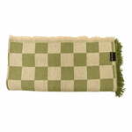 Zeleni/bež prekrivač za bračni krevet 240x240 cm Green Checkerboard – Really Nice Things