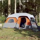 vidaXL Šator za kampiranje LED svjetlosivi-narančasti 441x288x217 cm