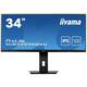 Iiyama ProLite XUB3493WQSU-B5 monitor, IPS, 34", 21:9, 3440x1440, 75Hz, pivot, HDMI, Display port, USB