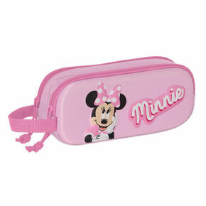 Dvostruka pernica Minnie Mouse 3D Roza 21 x 8 x 6 cm