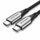 Vention USB-C to USB-C 3.1 Cotton Braided Cable 1.5M Gray VEN-TAAHG