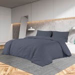 vidaXL Set posteljine za poplun antracit 260 x 220 cm pamučni