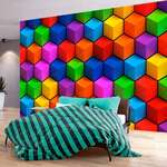 Samoljepljiva foto tapeta - Colorful Geometric Boxes 98x70