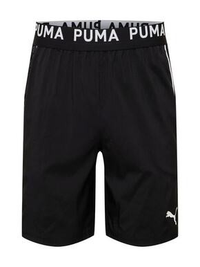 PUMA Sportske hlače siva / crna / bijela