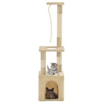 vidaXL Penjalica za mačke sa stupovima za grebanje od sisala 109 cm bež