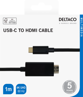 DELTACO USB-C - HDMI cable